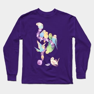 Budgie bunch grape froyo flavored Long Sleeve T-Shirt